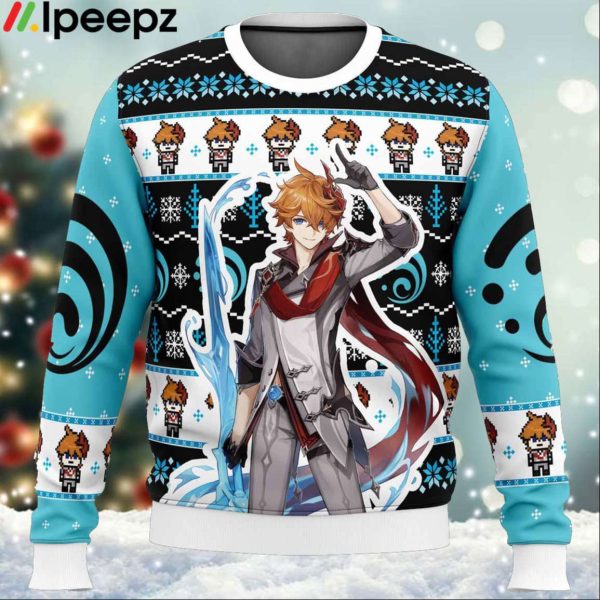 Tartaglia Childe Genshin Impact Ugly Christmas Sweater