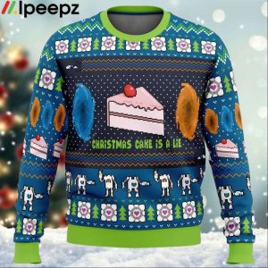 The Christmas Cake Is A Lie Portal 2 Ugly Christmas Sweater