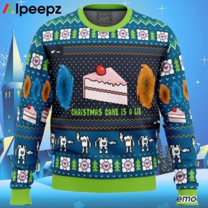 The Christmas Cake Is A Lie Ugly Sweater