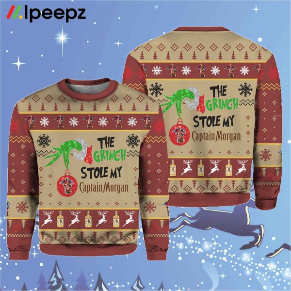 The Grinch Stole My Captain Morgan Ugly Christmas Sweater
