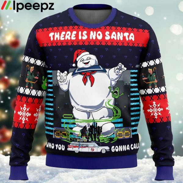 There Is No Santa Ghostbusters Ugly Christmas Sweater