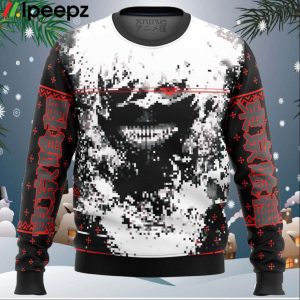 Tokyo Ghoul Kaneki Splatter Ugly Christmas Sweater