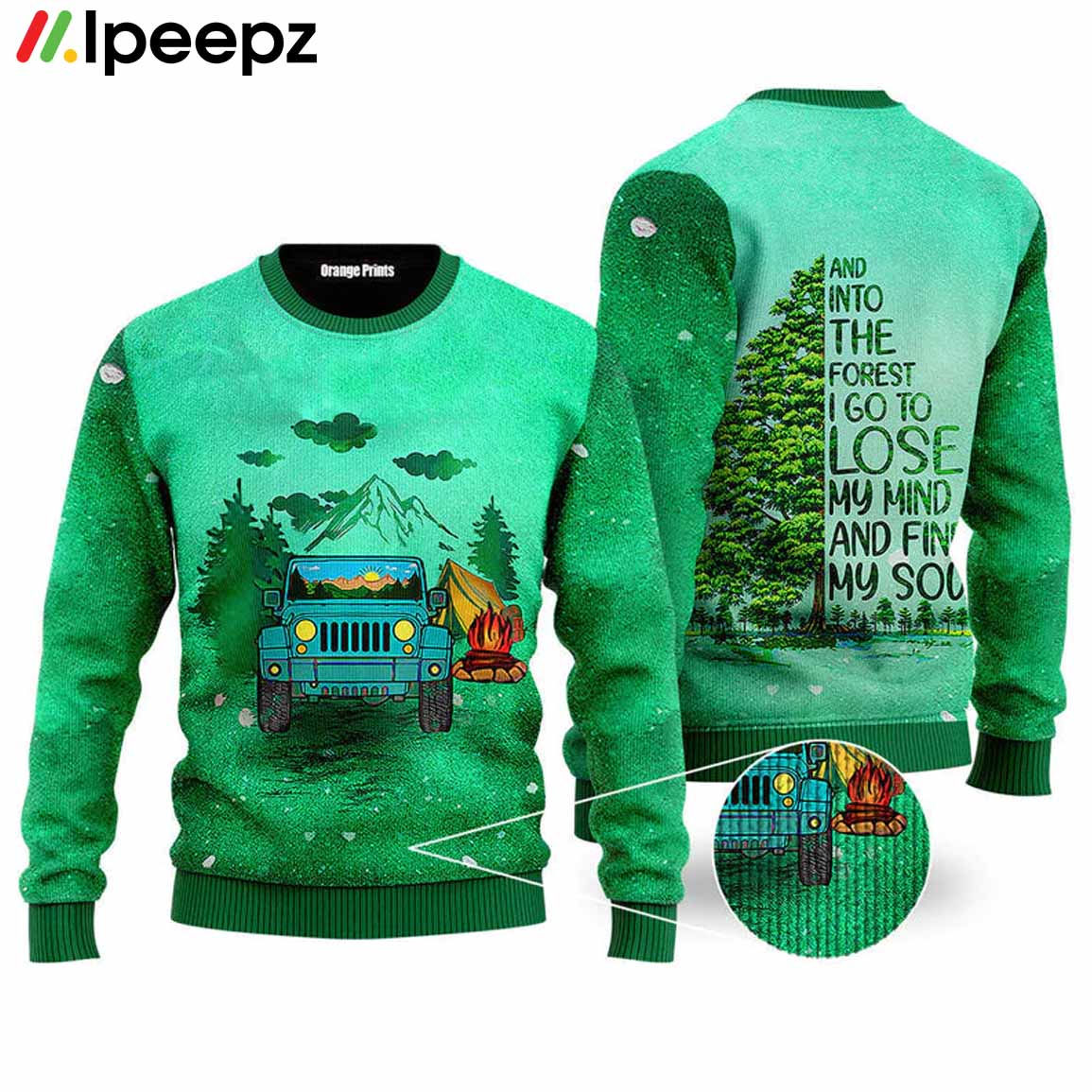 Travelling Green Ugly Christmas Sweater