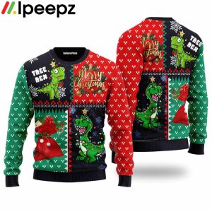 Tree Rex Merry Christmas Ugly Christmas Sweater