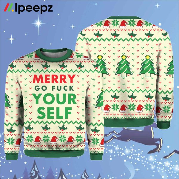 Merry Go F Yourself Ugly Christmas Sweater