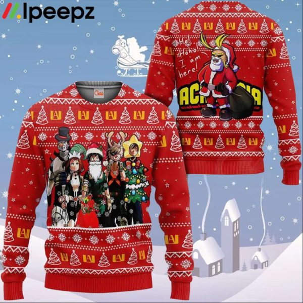 Ugly Christmas Sweater Santa Anime Xmas Gift