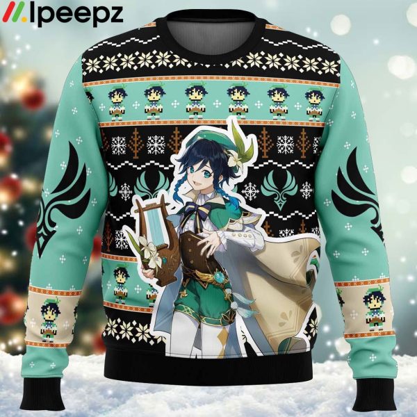 Venti Genshin Impact Ugly Christmas Sweater