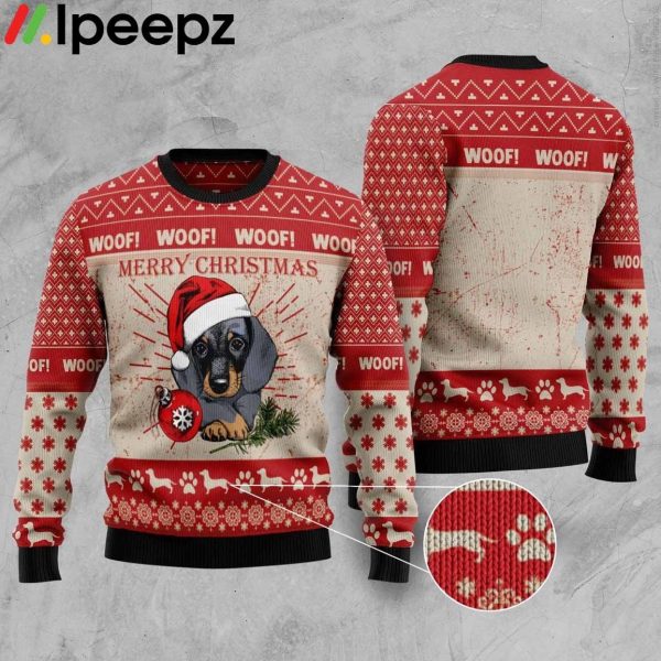 Walkin In A Weiner Wonderland Dachshund Lover Ugly Chirtmas Sweater