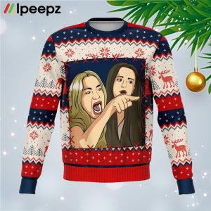 Woman Yelling At Smudge The Cat Meme V2 Christmas Ugly Sweater