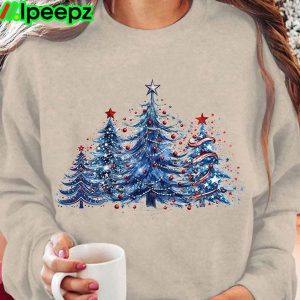 Women’s Christmas Tree Print Sweatshirt