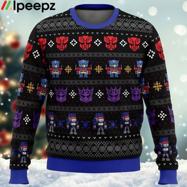 Xmas in Disguise Transformers Ugly Christmas Sweater