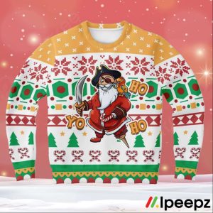 Yo Ho Ho Pirate Santa Ugly Christmas Sweater