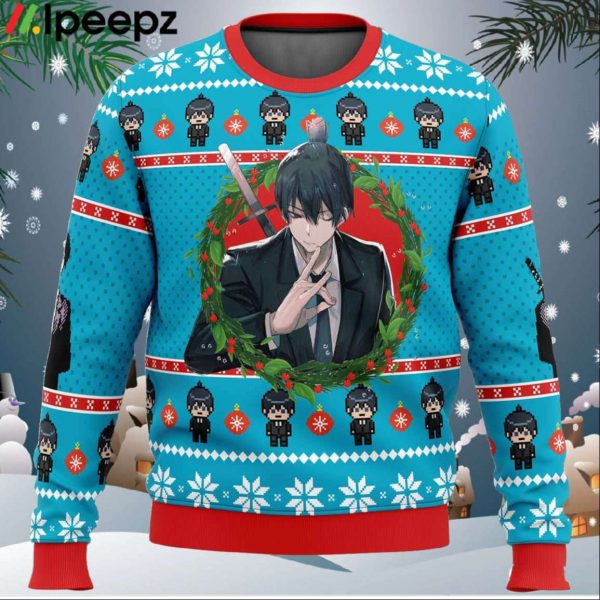 Aki Chainsaw Man Ugly Christmas Sweater