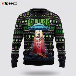 Alien Get In Loser Funny Christmas Gift Xmas Ugly Christmas Sweater