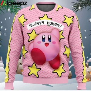 Always Hungry Kirby Ugly Christmas Sweater