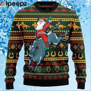 Amazing Cowboy Santa Claus Ugly Christmas Sweater