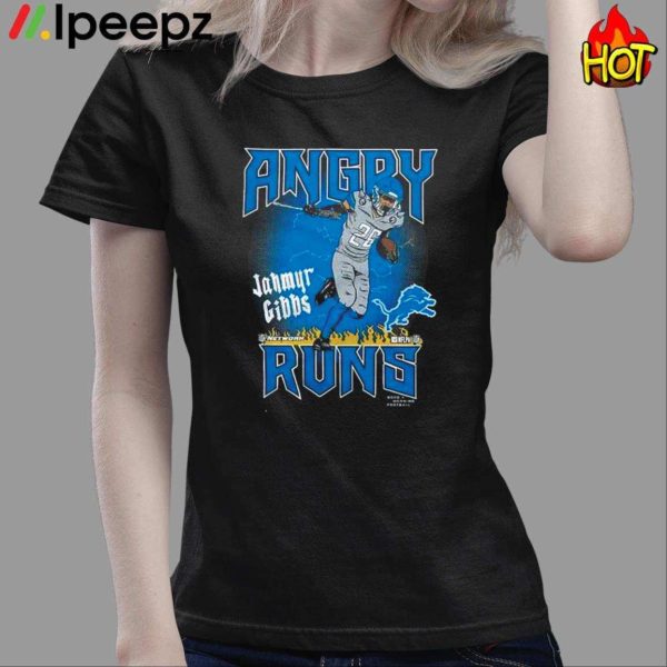 Angry Runs Lions Jahmyr Gibbs Shirt