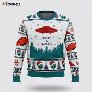 Area 51 Aliens Get in Loser Ugly Christmas Sweater