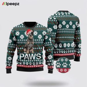 Australian Cattle Dog Santa Printed Christmas Ugly Sweater