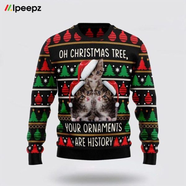 Awesome Cat Funny Family Ugly Christmas Sweater