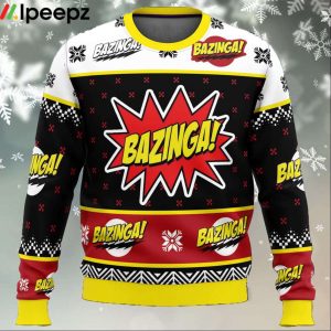 Bazinga The Big Bang Theory Ugly Christmas Sweater