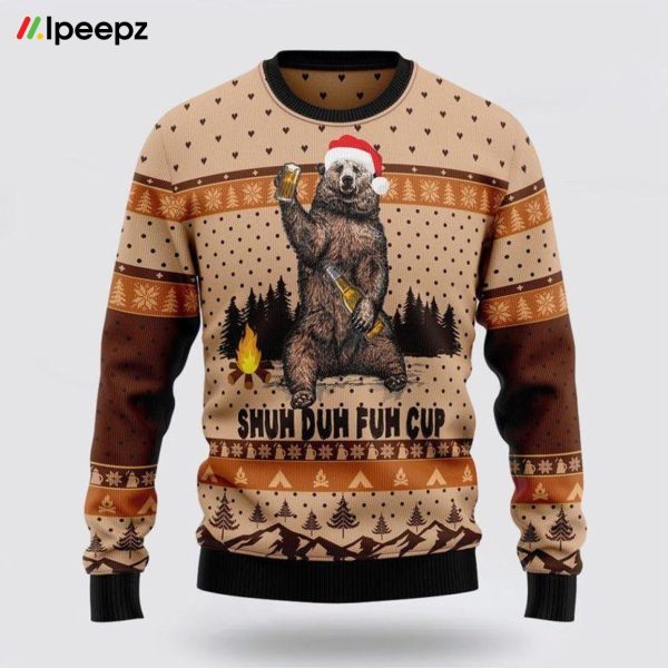 Bear Camping Christmas Ugly Christmas Sweater