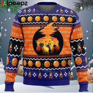 Beautiful Sunset Dragon Ball Z Ugly Christmas Sweater