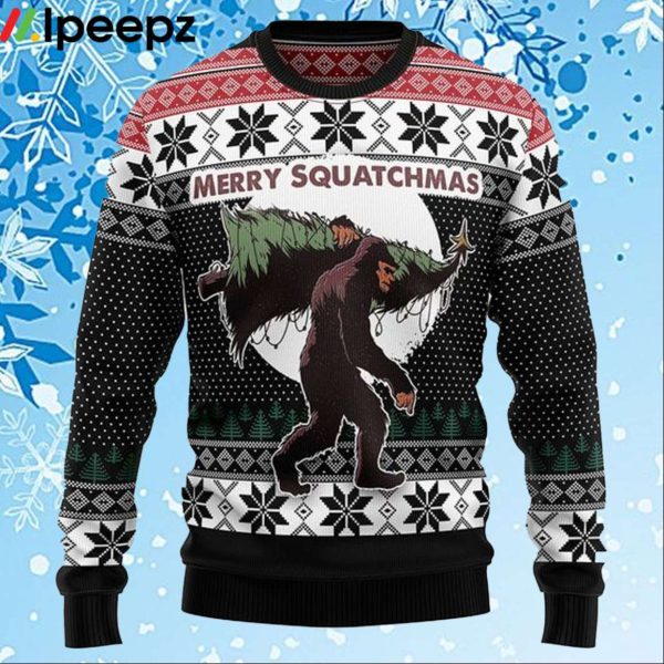 Bigfoot Squatchmas Ugly Christmas Sweater