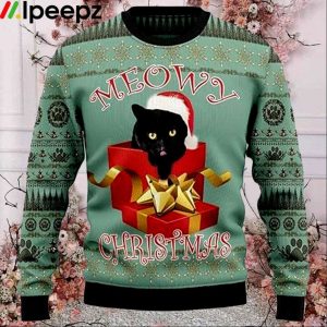 Black Cat Gift Ugly Christmas Sweater