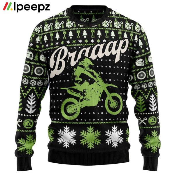 Braaap Moto Ugly Christmas Sweater 3D Printed Best Gift For Xmas Adult