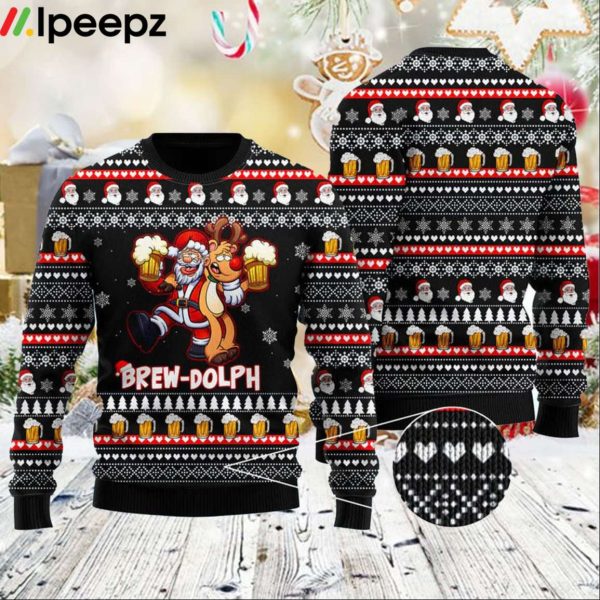 Brewdolph Reindeer Christmas Ugly Christmas Sweater