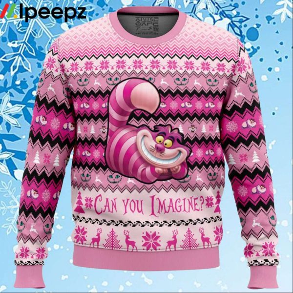 Cheshire Alice in Wonderland Ugly Christmas Sweater