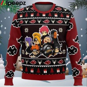 Chibi Akatsuki Naruto Ugly Christmas Sweater