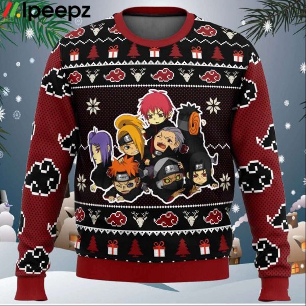 Chibi Akatsuki Naruto Ugly Christmas Sweater