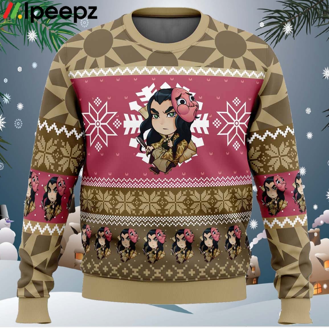 Chibi Christmas Haganezuka Hotaru Demon Slayer Ugly Christmas Sweater -  Ipeepz