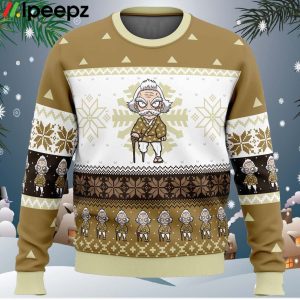 Chibi Christmas Jigoro Kuwajima Demon Slayer Ugly Christmas Sweater