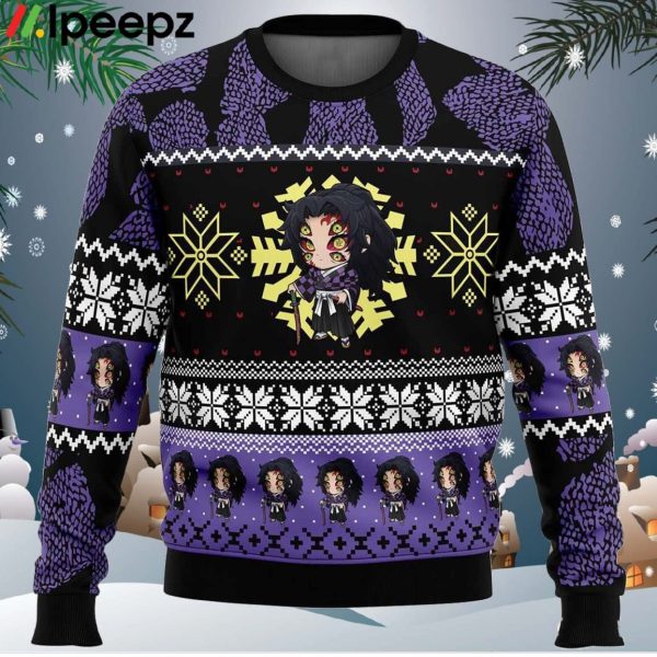 Chibi Christmas Kokushibo Demon Slayer Ugly Christmas Sweater