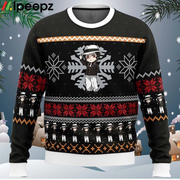 Chibi Christmas Muzan Kibutsuji Demon Slayer Ugly Christmas Sweater