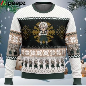 Chibi Christmas Sanemi Shinazugawa Demon Slayer Ugly Christmas Sweater