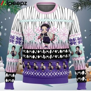 Chibi Christmas Shinobu Kocho Demon Slayer Ugly Christmas Sweater