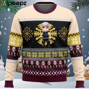 Chibi Christmas Tengen Uzui Demon Slayer Ugly Christmas Sweater