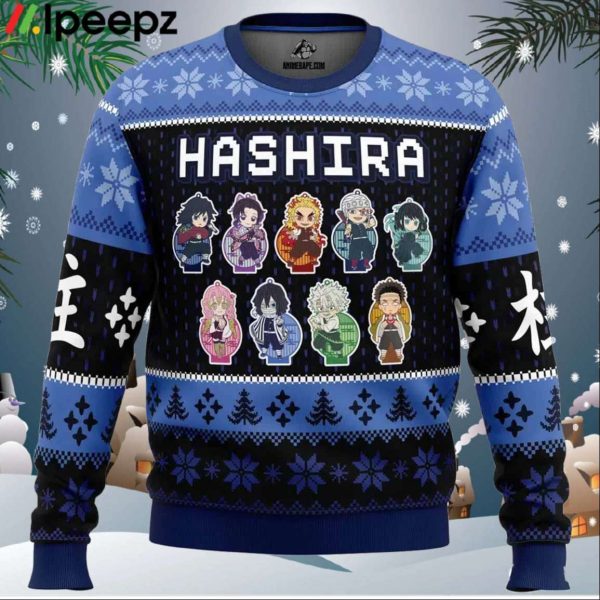 Chibi Hashira Demon Slayer Ugly Christmas Sweater