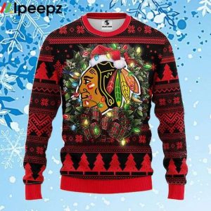 Chicago Blackhawks Christmas Ugly Sweater