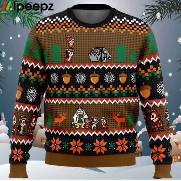 Chip n Dale Christmas Rangers Ugly Christmas Sweater