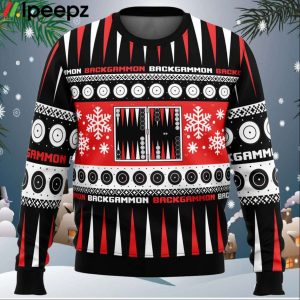 Christmas Backgammon Board Games Ugly Christmas Sweater