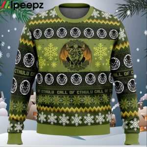 Christmas Call of Cthulu Board Games Ugly Christmas Sweater