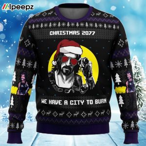 Christmas Cyberpunk 2077 Ugly Christmas Sweater