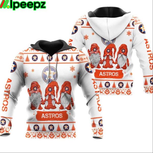 Christmas Gnomes Houston Astros 3D Hoodie