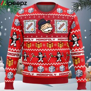 Christmas Monopoly Board Games Ugly Christmas Sweater