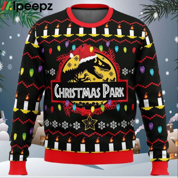 Christmas Park Jurassic Park Ugly Christmas Sweater